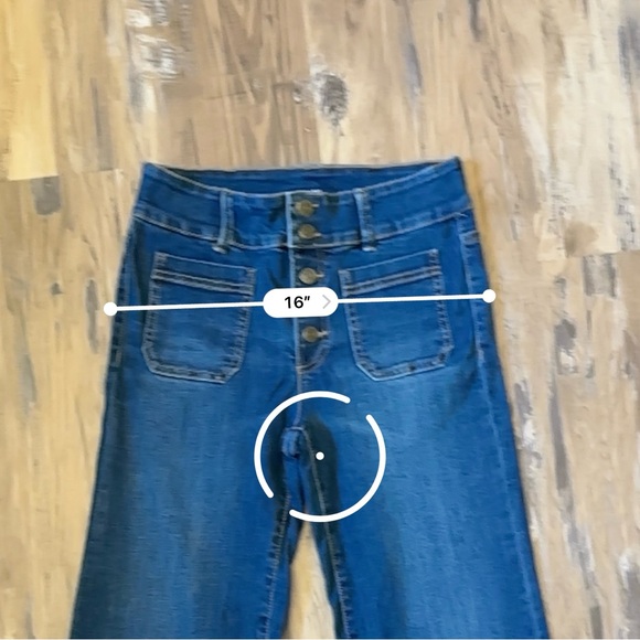 Chaps Dark Wash Front Pockets Button Up Jeans - Picture 9 of 9